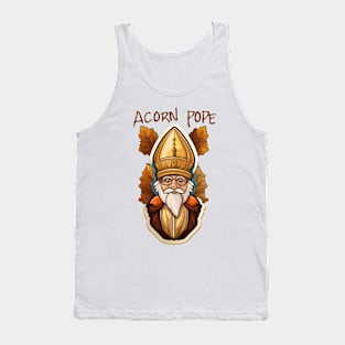 Acorn Pope cute funny graphic illustration design Tank Top